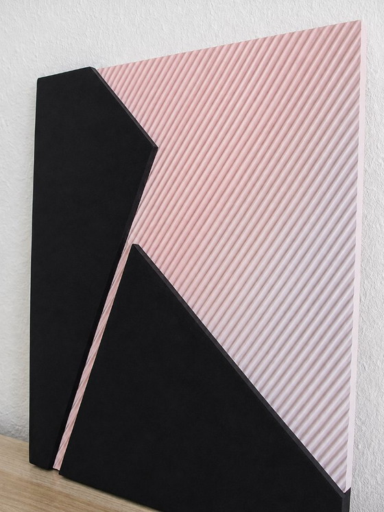 Textured art “Sunset in the city” 50 x 40 cm – Paintings & Drawings, Mdf (photo 5 of 5)
