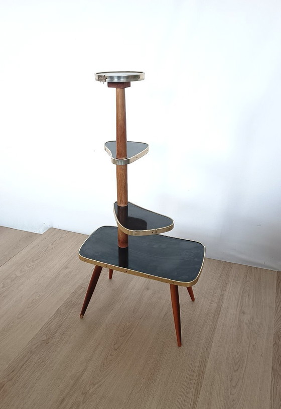 Image 1 of Fünfziger Jahre Pflanzentisch in Schwarz