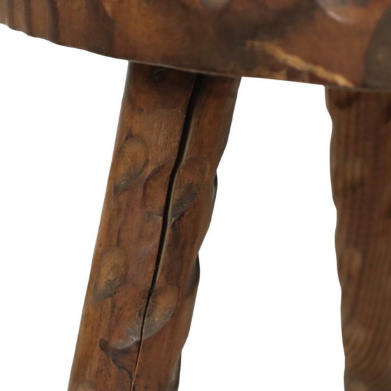 Image 1 of Spanischer Milchhocker, Brutalistischer Dreibeinhocker