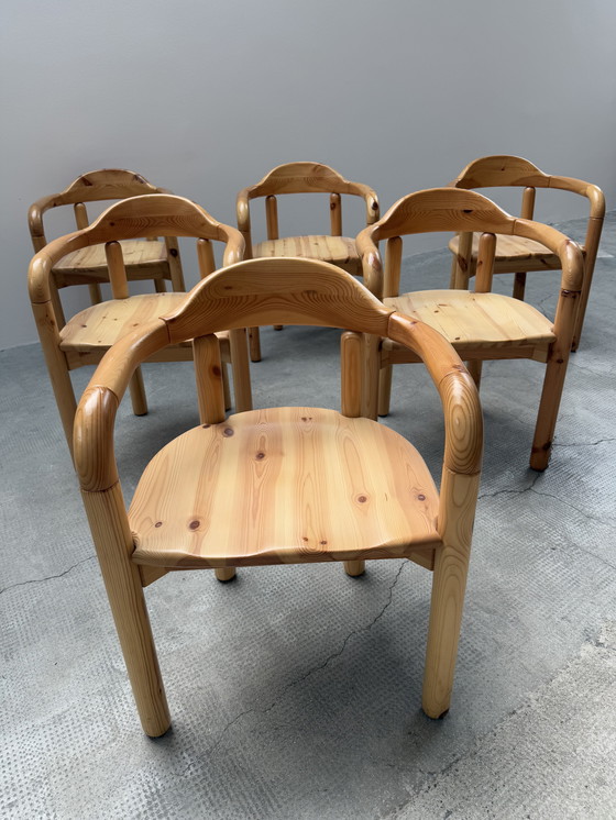 Image 1 of Lot de 6 chaises de salle à manger rares Rainer Daumiller pour Hirtshals Savvaerk, Danemark années 1980