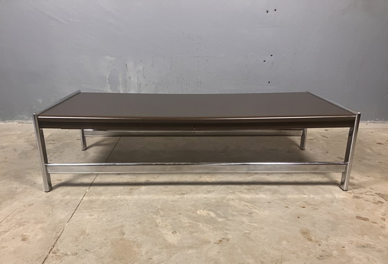 Image 1 of Tavolino da caffè vintage cromato marrone