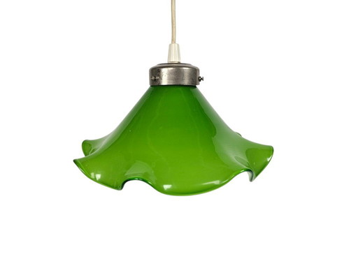 Suspension Art Déco - Opaline - Métal - France - Années 1950