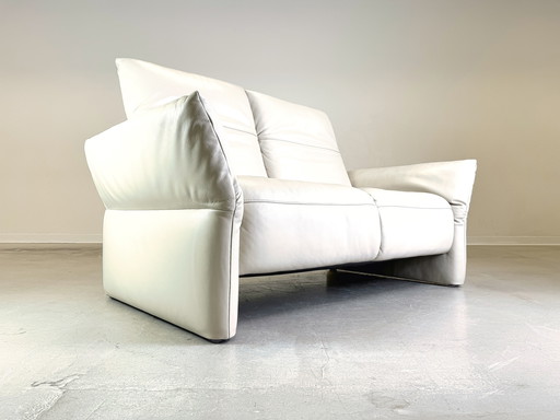 Koinor Sofa Elena Couch Two-Seater Leather White Design