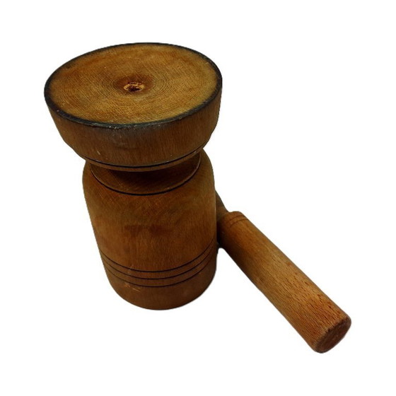 Image 1 of Mortier et pilon en bois vintage