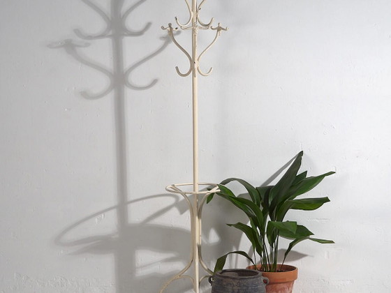 Appendiabiti antico in ferro bianco (c.1920) #3 – Art Nouveau (photo 2 of 9)
