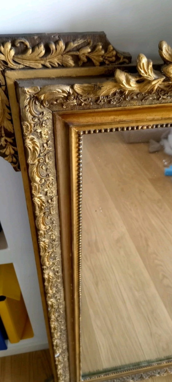 Image 1 of Antique Louis Philippe plaster mirror