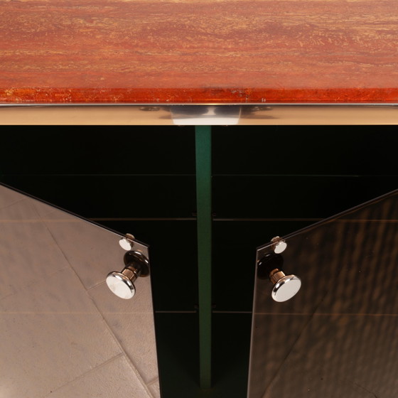 Credenza Astro in marmo e pelle di Guido Faleschini per i4 Mariani 1979 – Credenze, Marble, Glass (photo 17 of 20)