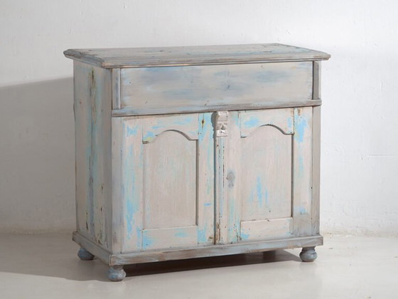 Antique blue patina shop counter (c.1940) #81 – Display cabinets (photo 25 of 40)