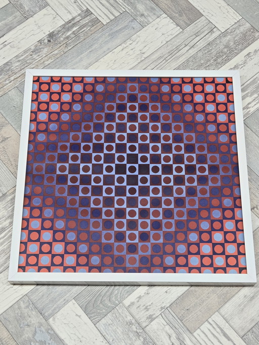Vasarely-Poster gerahmt
