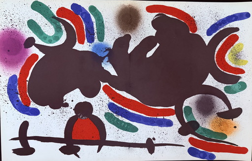 Joan Miro: "Litografía Original IV - Mourlot 860, 1972”.