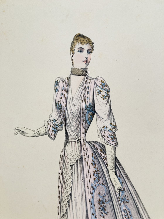 Image 1 of Litografie di libri d'epoca - Donne in costume - Parigi