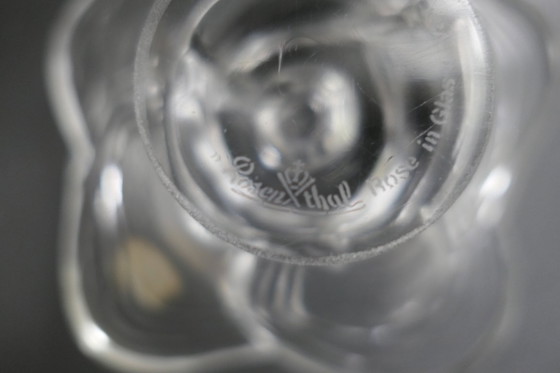 Image 1 of Vintage Rosenthal kandelaar roos kristal Johan van Loon