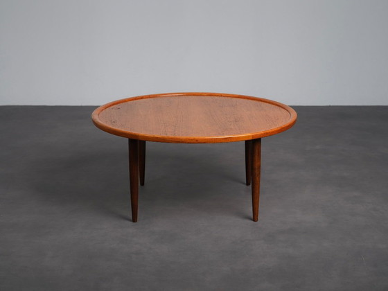 Scandinavische Moderne Ronde Teak Salontafel, Denemarken, Jaren 60 – Wood, Vintage (photo 2 of 8)