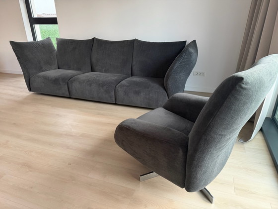 Sofa + 2 Chairs EDRA CHIARA – Seating area, Textile, Chrome (photo 2 of 10)