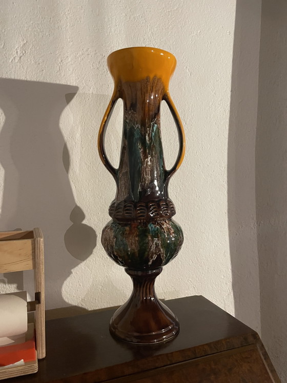 Jarrón de cerámica XL con esmalte de goteo, Francia – Jarrones, Ceramic (photo 10 of 14)