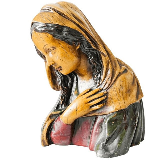 Escultura antigua de Mater Dolorosa, estatua de la Virgen María de la década de 1930. – decoratieve objecten, Ceramic