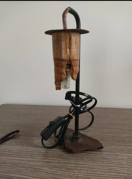 Table lamp – artigianato, Metal, Wood (photo 3 of 5)