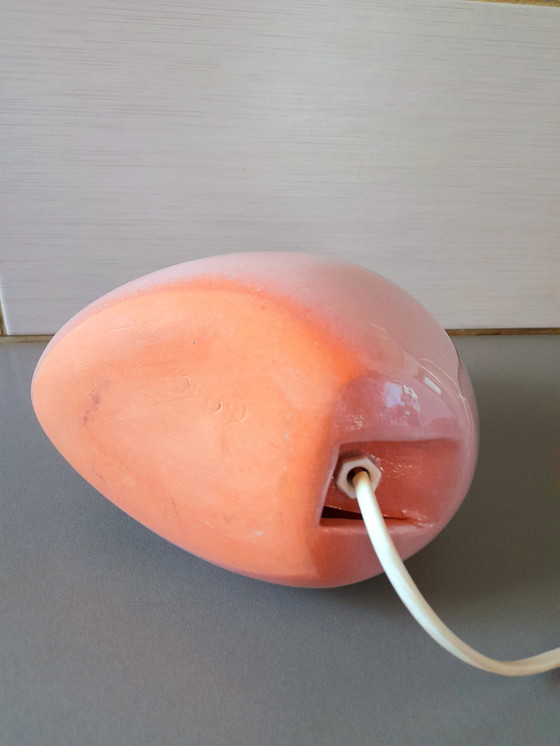Image 1 of Ceramic lamp with agate slice, 1970