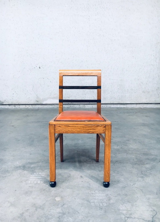 Image 1 of Art-déco-Stuhlset im Stil der Moderne, Belgien, 1930er Jahre