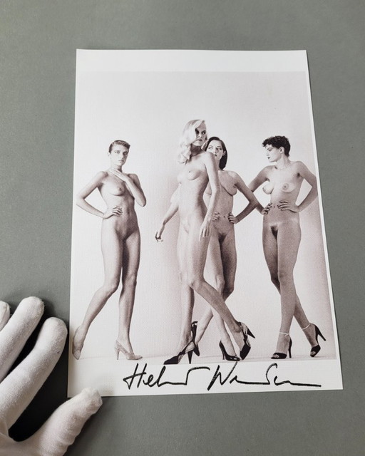 Helmut Newton iconic photograph | hand-signed | They Come (Naked and Dressed)