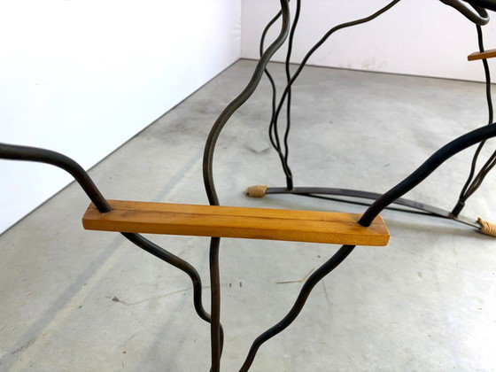 Vintage Wrought Iron and Glass Dining Table, 1970s (photo 16 of 17)
