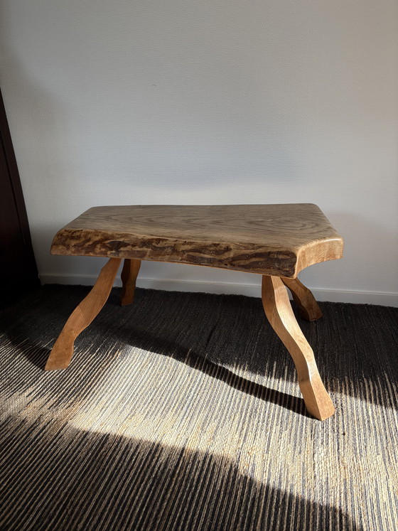 Image 1 of  Vintage massief houten bijzettafel l71cm