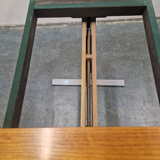 Image 1 of Vintage vierkante eettafel bureau en salontafel in 1 stuk !!!