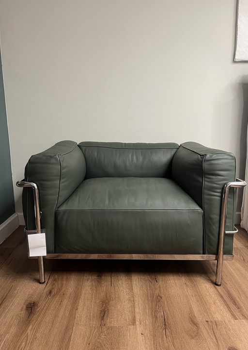 LC3 Fauteuil Grand Confort Durable - Armchair - Chrome/ZZ Forest 052808