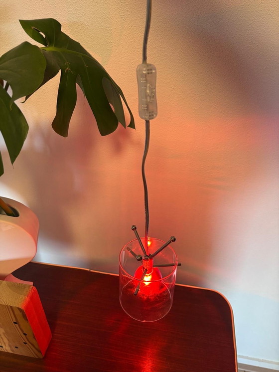 Image 1 of Lampada a sospensione di design con illuminazione d'atmosfera rossa