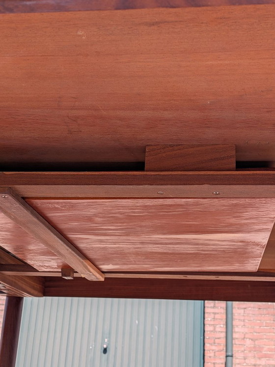 Image 1 of Zeldzame Deens Design 'Longette' Eetkamersuite van Hans Olsen voor Frem Røjle – 6 Nestbare Stoelen