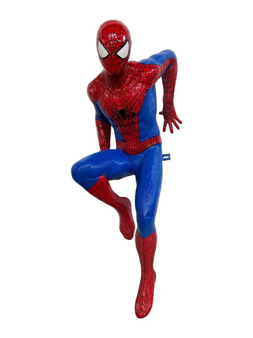 Escultura de fibra de vidrio - Personaje de cómic Spider Hero - Rojo, Azul