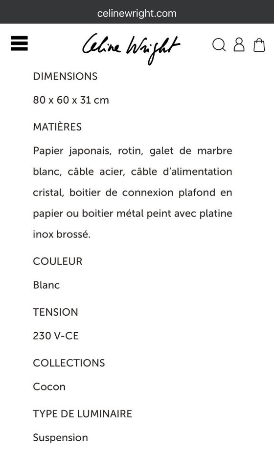 Image 1 of Suspension Céline Wright  Cumulus 