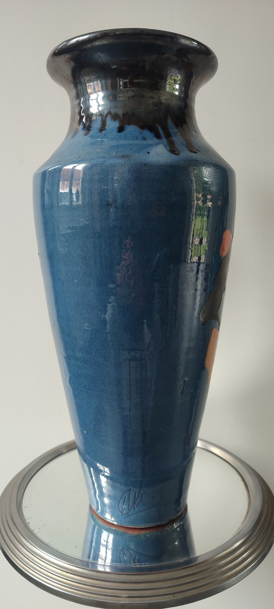 Image 1 of Large ceramic vase of 39 cm Atelier Thomas BUXÓ (1970)