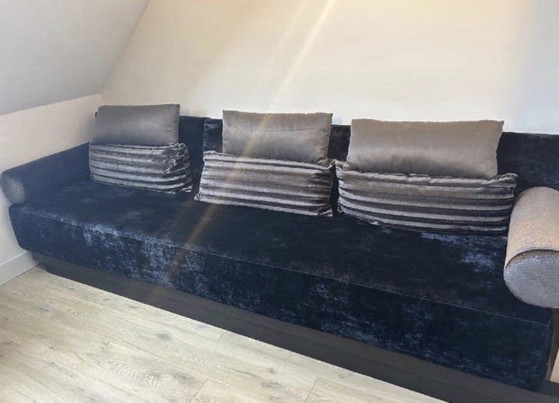 Design Lounge Sofa – 3-5 seaters, Wood, Velvet (photo 3 of 5)