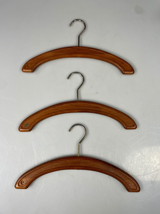 Image 1 of Vintage Teak Wall Coat Rack With Hangers, Aksel Kjersgaard For Odder Mobler, Denmark 1960'S
