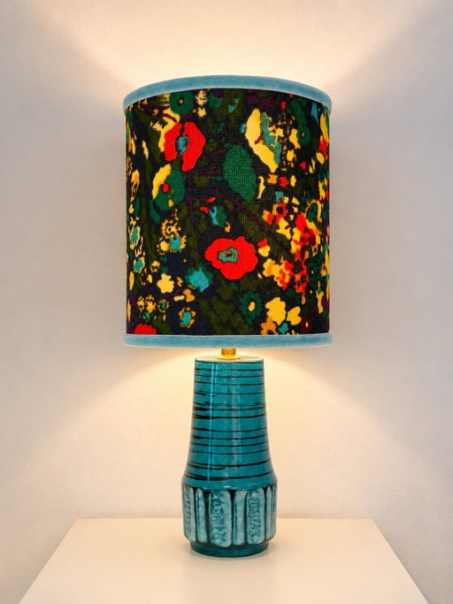 Cordless table lamp made of 1960s West German pottery ceramic