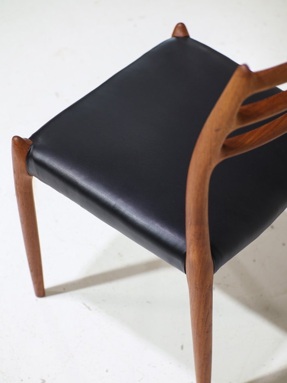 Image 1 of 6x N.O. Møller model 78 eetkamerstoelen teak Deens 1960s