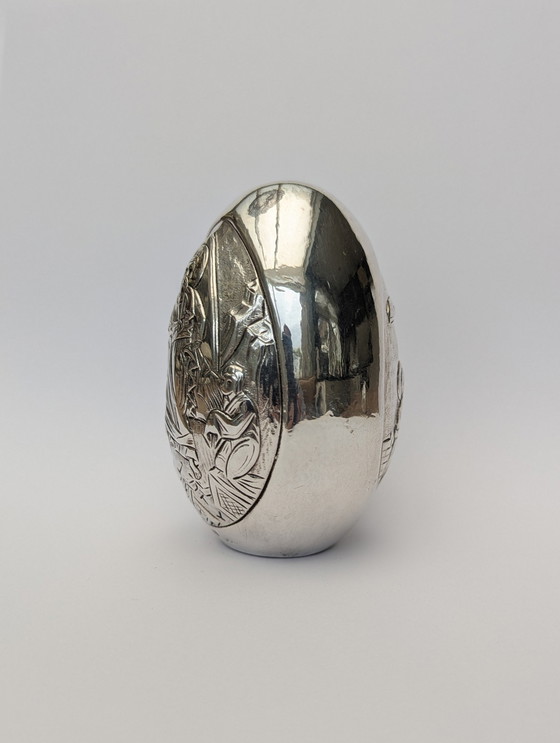 Image 1 of 2 œufs grecs orthodoxes argentés