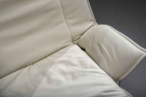 Image 1 of Vintage Cassina Veranda Reclining Sofa in Cream Leather, 1980s