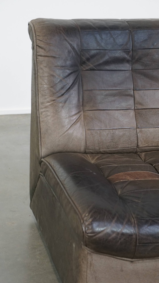 Image 1 of Grijze Vintage Lederen Design Fauteuil