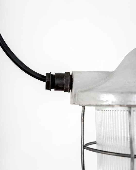 Image 1 of Industrial Pendant Lamp Made Of Cast Iron And Glass