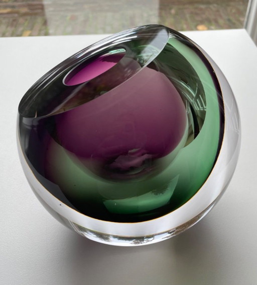 Einzigartiges Glasobjekt „PURPLE RAIN“ von van George Broft