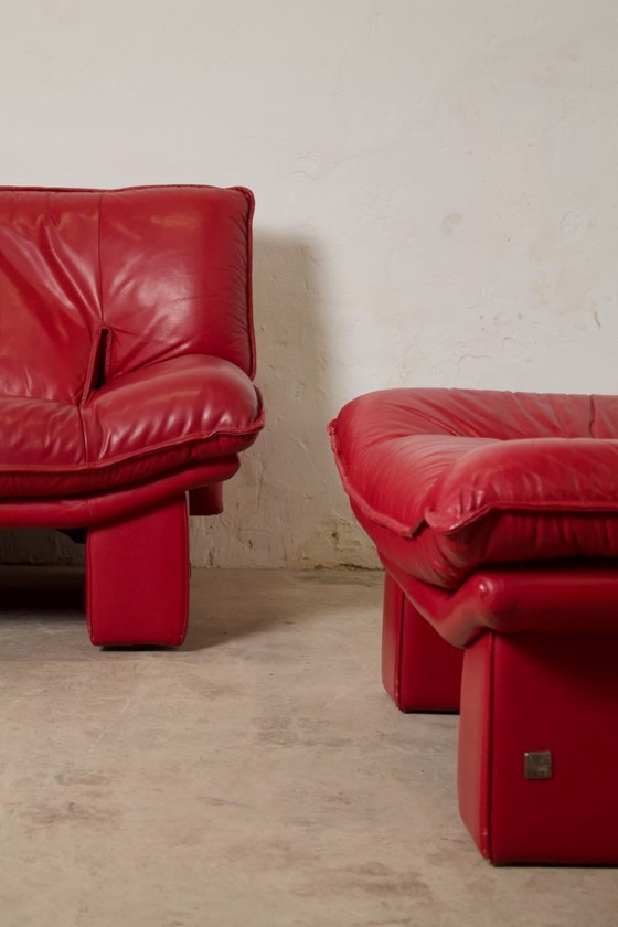 Image 1 of Poltrona in pelle vintage "Ambassador", Nicoletti Salotti, Italia, 1980