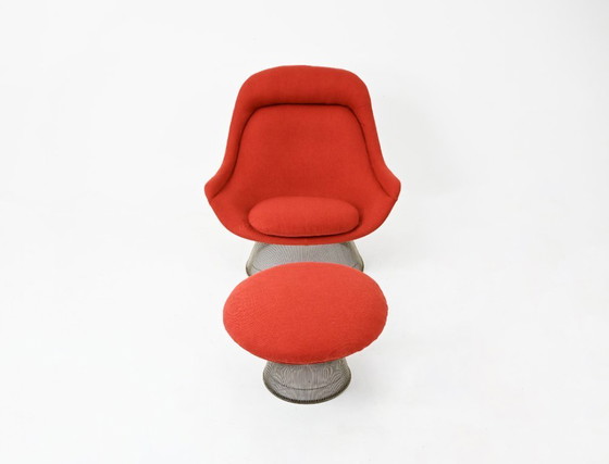 Image 1 of Fauteuil et repose-pieds conçus par Warren Platner pour Knoll International, années 1960