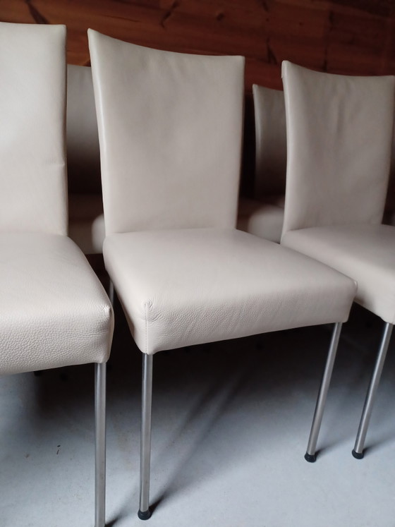 8x Bert Plantagie Leather Chairs – Dining chairs, Metal (photo 7 of 7)