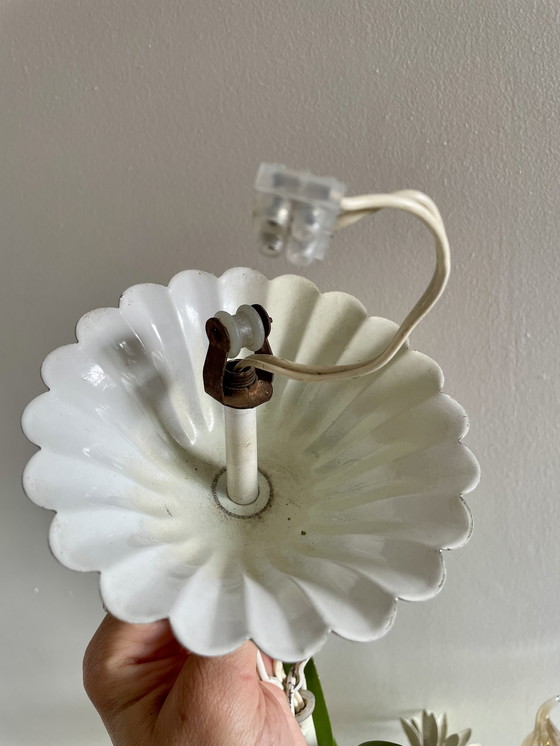 Image 1 of Italian chandelier in enamelled sheet metal - daisy design