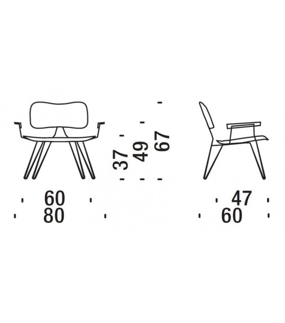 Image 1 of Set of 2 - Overdyed Lounge Chair (DL0F02) von Diesel Living with Moroso 