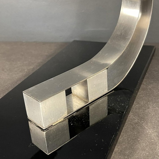 Art Deco Metall Bildhauerei eines Vogels, 1930er Jahre – Aluminium, polished steel (photo 14 of 15)