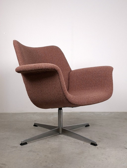 Fauteuil Tulipe Topform | Vintage années 1950-60 | Tissu Ploeg neuf