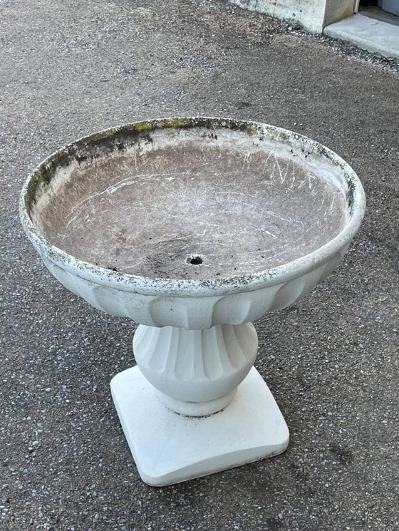 Image 1 of Jardinière Coupe à Fleurs Pot Ancien en Pierre